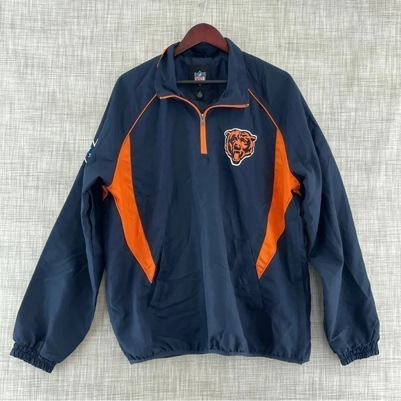 Bears Windbreaker Side 1/2 Zip Elastic Waist Men's M 8584/b - Picture 1 of 10